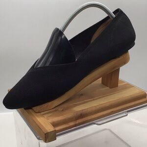 Kelly & Katie Black Mesh Pointed Toe Flat